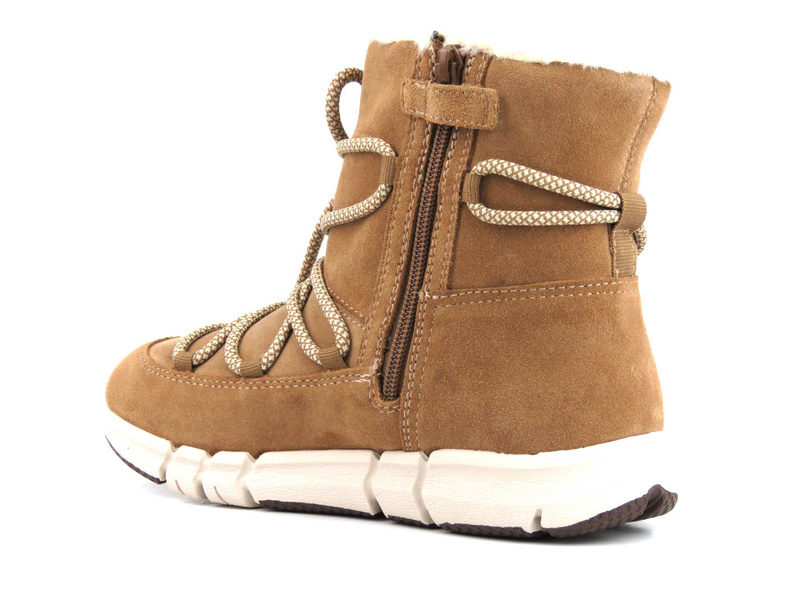 Śniegowce, eskimoski damskie - GEOX Amphibiox J26APC, brązowe