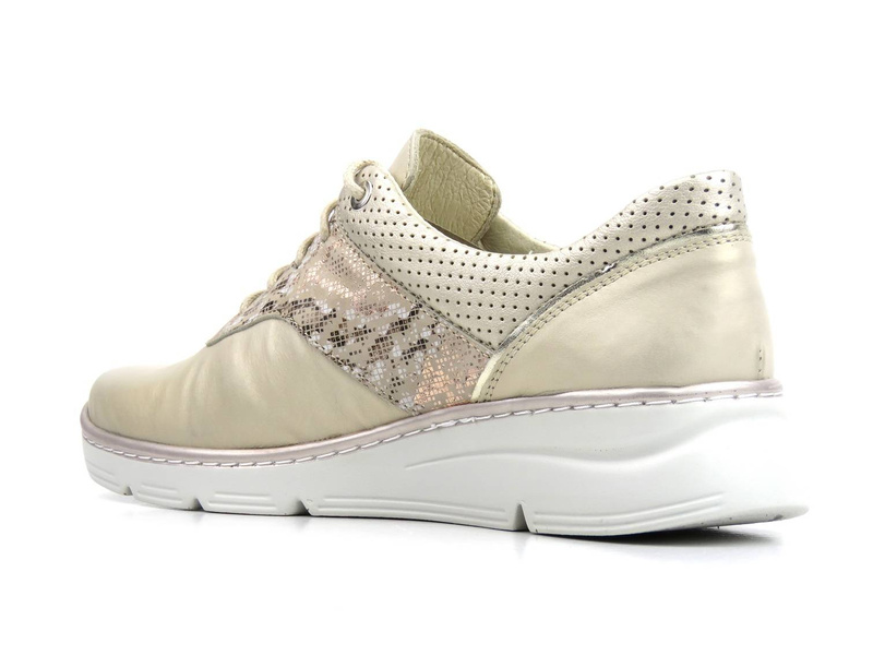 Półbuty damskie, sneakersy polskiej produkcji - HELIOS Komfort 396, złote