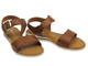 Skórzane sandały damskie brązowe Tamaris 1-28133-44
