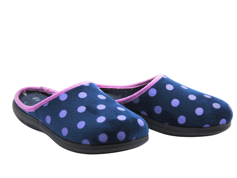 Kapcie Damskie INBLU EC-90 granatowe Wsuwane