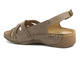 Skórzane sandały damskie - HELIOS Komfort 134, beżowe
