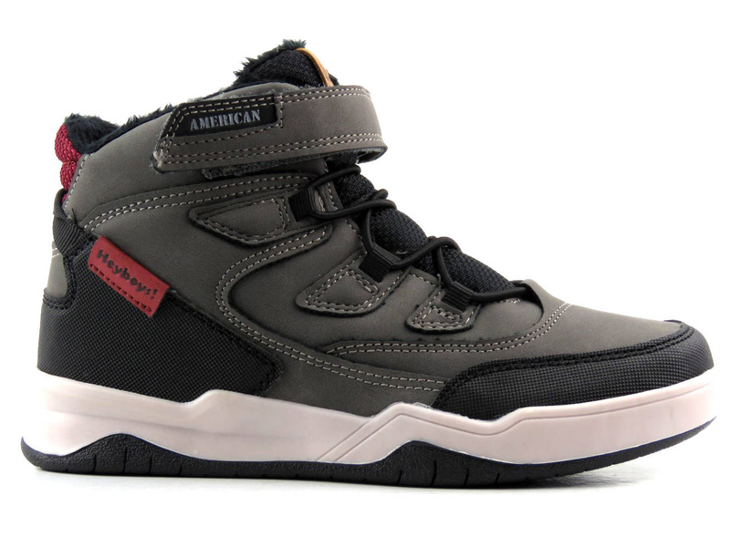 Buty zimowe dziecięce - AMERICAN CLUB ES105/22, ciemnoszare
