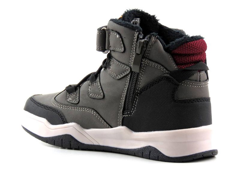 Buty zimowe dziecięce - AMERICAN CLUB ES105/22, ciemnoszare