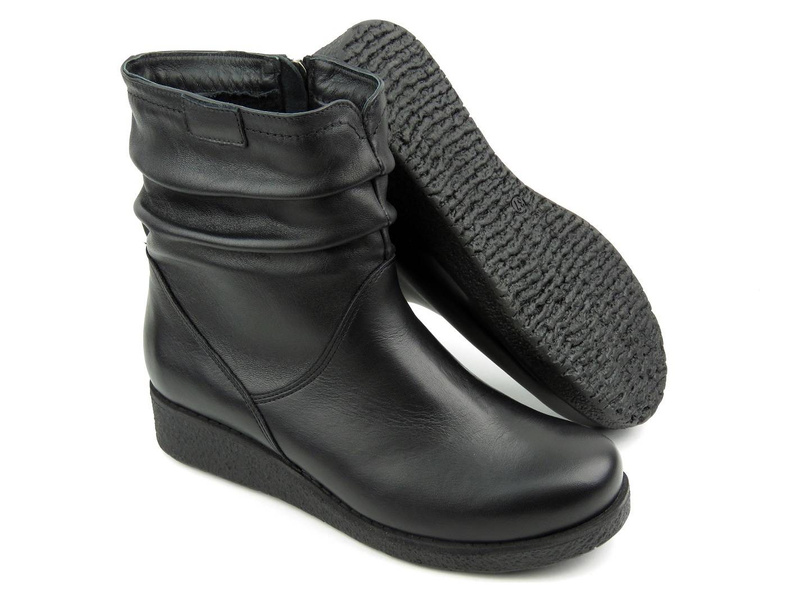Ocieplane botki damskie AXEL Kosela 9092, czarne