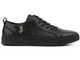 Skórzane sneakersy męskie - JOHN DOUBARE A921-1, czarne