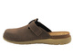 Zabudowane klapki męskie ze skórzaną wkładką ciemnobrązowe INBLU VI-12