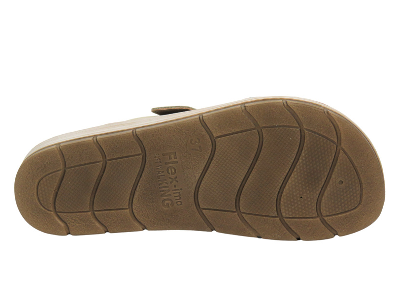 Klapki damskie z klamrami - INBLU PROCIDA, beżowe II GATUNEK