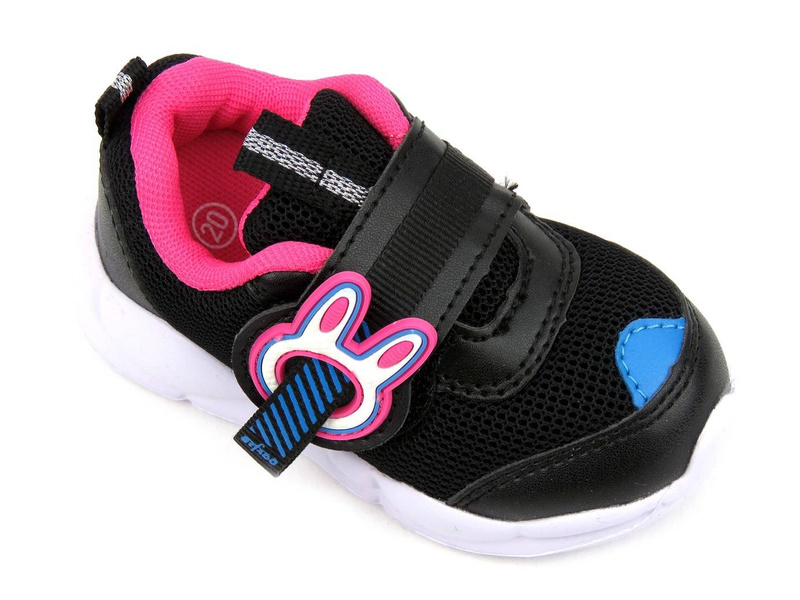 Buty sportowe dziecięce z króliczkiem - BEFADO 516P092, czarne