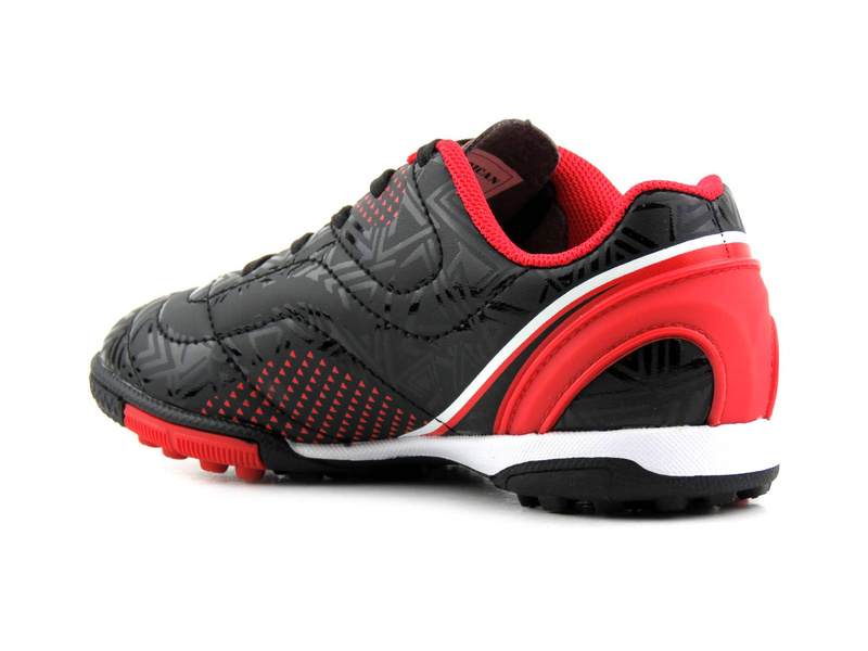 Buty sportowe dziecięce typu turfy - American Club OG 09/20, czarno-czerwone