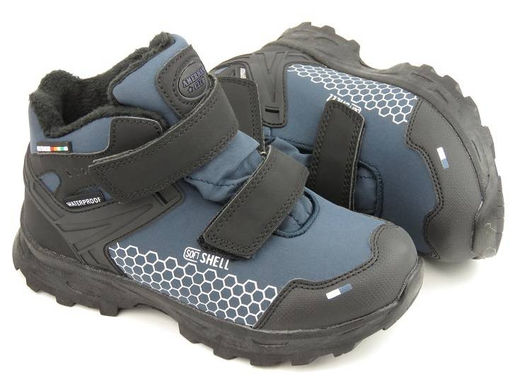 Śniegowce, trapery dziecięce z membraną - AMERICAN CLUB HL 26/22, granatowe