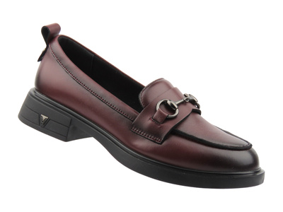 Eleganckie półbuty damskie Vinceza 133115, bordowe