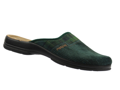 Komfortowe kapcie męskie zielone Inblu John