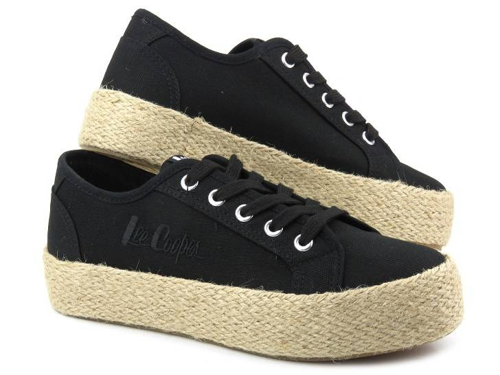 Trampki, espadryle damskie LEE COOPER LCW-23-31-1797L, czarne