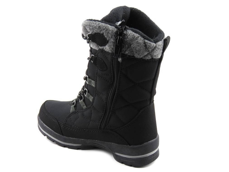 Śniegowce dziecięce z membraną i softshell - AMERICAN CLUB SN14/23, czarne