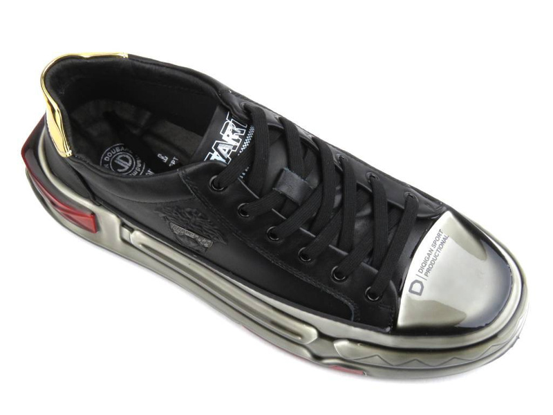 Nowoczesne sneakersy męskie - JOHN DOUBARE 9699, czarne