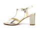 Sandały damskie na słupku - Agxbut 907, złote