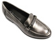 Półbuty, loafersy damskie Potocki 24-12065, metaliczne