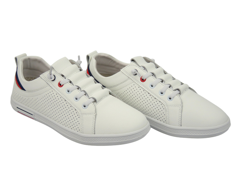 Buty sportowe damskie na wiosnę i lato - VENEZIA G091LEWIOSP006, białe