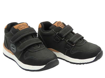 Buty dziecięce sportowe na rzepy czarne American Club XD 131