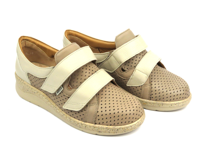 Wygodne półbuty damskie - Axel 9299, beżowe