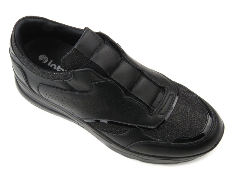 Wsuwane sneakersy damskie - INBLU IN-239, czarne