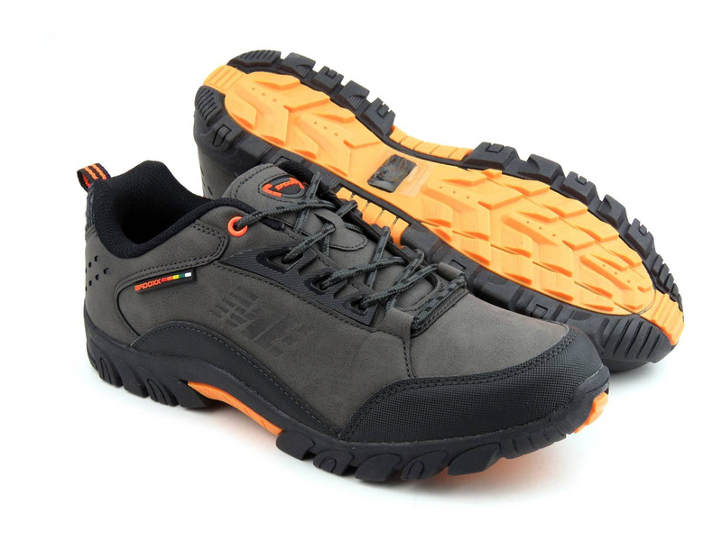 Niskie buty męskie trekkingowe - BADOXX MXC-8229, szare