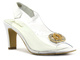 Sandały damskie z silikonową cholewką - YOLANDA 2112, białe