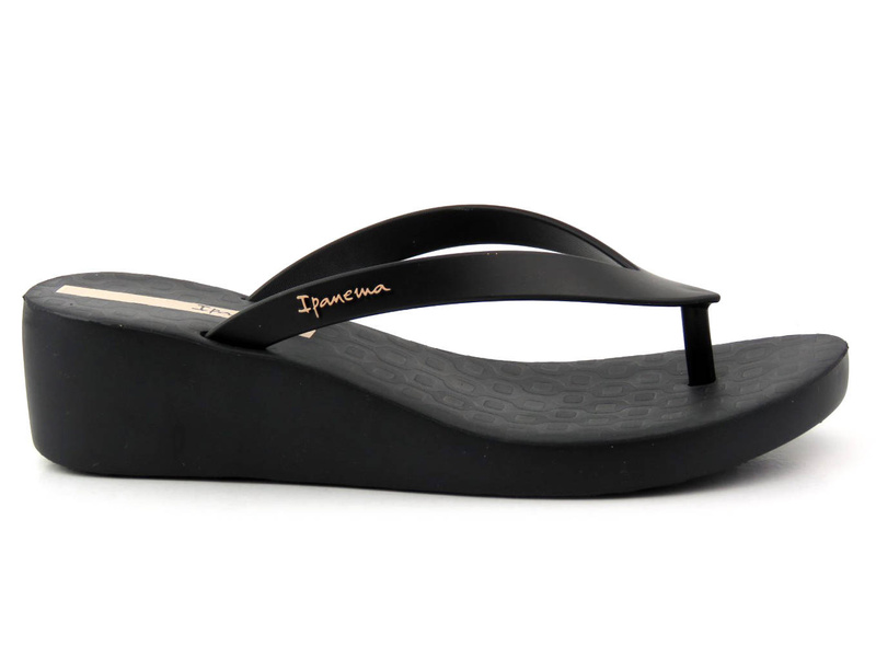 Japonki damskie na koturnie - IPANEMA 26748, czarne