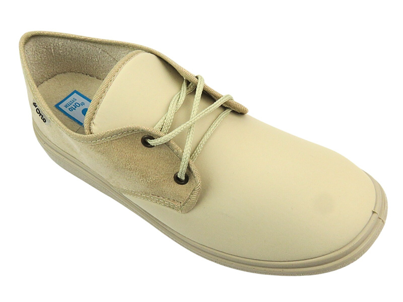 Półbuty Męskie Profilaktyczne Ortopedyczne Befado dr Orto 990M002 Beżowe Sznurowane