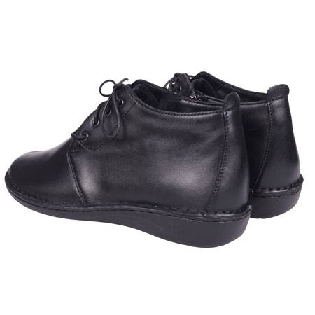 Botki damskie polskiego producenta - Syrena K230, czarne