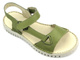 Skórzane sandały damskie polskiej marki - HELIOS Komfort 249S, zielone