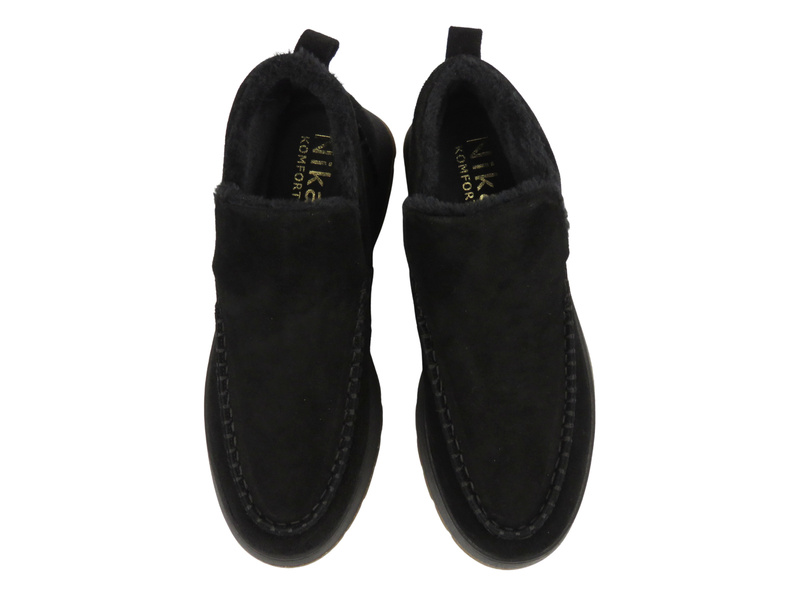 Damskie botki ocieplane Nika Komfort 0791-3085, czarne