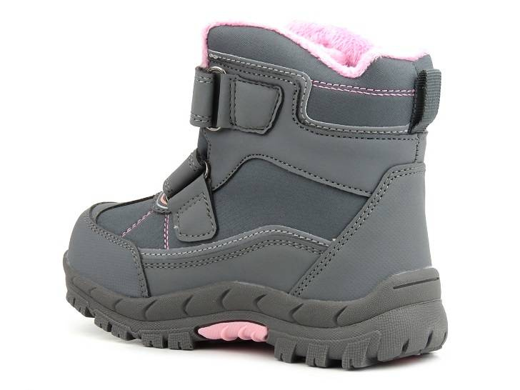 Śniegowce dziecięce na rzepy - AMERICAN CLUB Softshell HL 39/22, szare