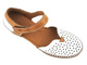 Sandały damskie na koturnie - Manitu 910156, białe