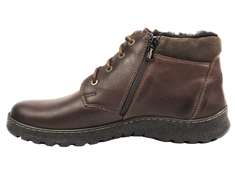 Trzewiki męskie Helios Komfort 826, brązowe