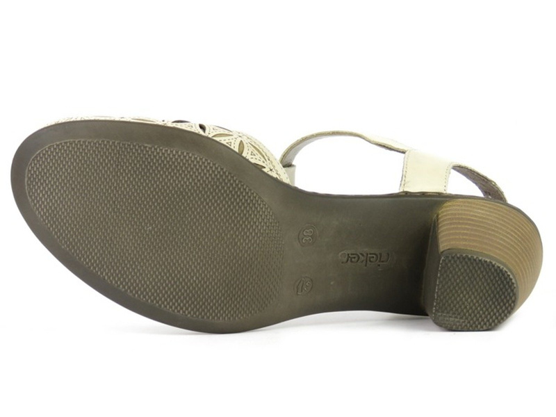 Sandałki damskie na obcasie - RIEKER 40995