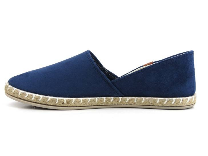 Espadryle damskie z wyciętą cholewką - N.E.W.S. 20TX02-2416, granatowe