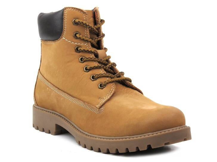 Trapery damskie z miękkiej skóry - MANITU 960163-21, jasnobrązowe