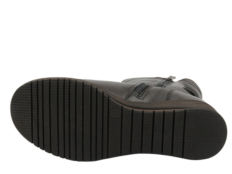 Wygodne kozaki damskie z miękkiej skóry - Galant 761, brązowe