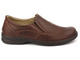Wygodne półbuty męskie wsuwane - Helios Komfort 871, brązowe