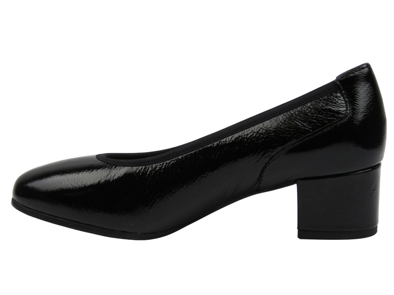 Czółenka damskie ze skóry lakierowanej - MACIEJKA P7223-01/00-7, czarne