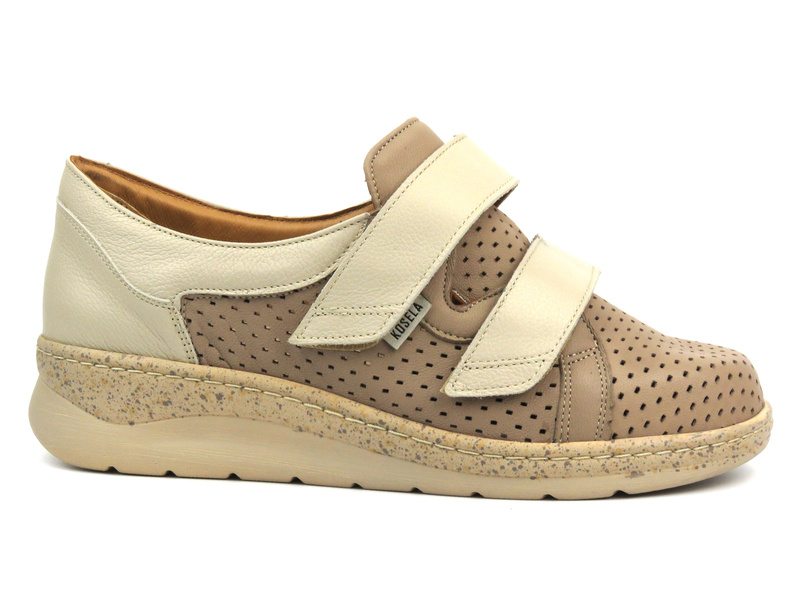 Wygodne półbuty damskie - Axel 9299, beżowe