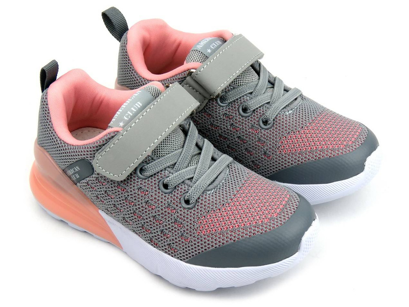 Buty sportowe dziecięce, adidasy American Club RL 11-12/22, szare