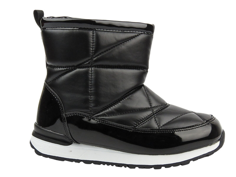 Śniegowce Dziecięce Na Rzepy AMERICAN CLUB ES 145/23 Czarne Na Rzepy