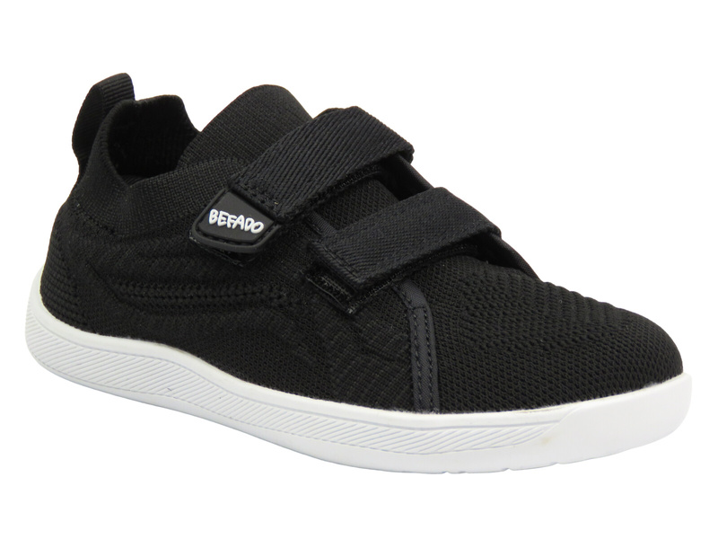 Barefoot, trampki, kapcie dziecięce na rzepy - BEFADO 003Y014, czarne