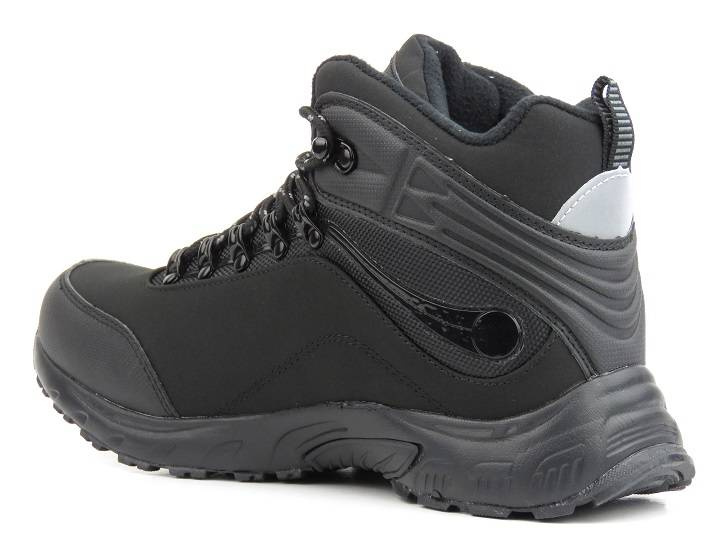 Śniegowce, trekkingi męskie z softshell i membraną - AMERICAN CLUB WT54/23, czarne