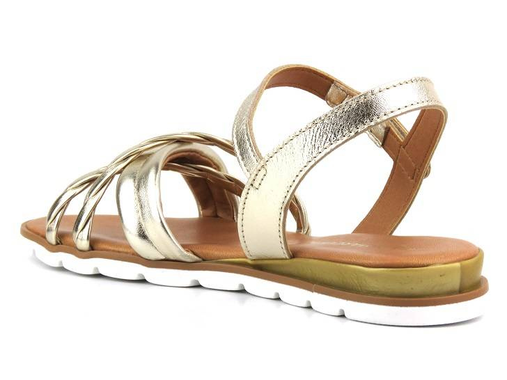 Sandały damskie płaskie - MARCO TOZZI 28129, złote