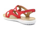 Wygodne sandały damskie z zakręconą cholewką - HELIOS Komfort 283, czerwone