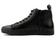 Skórzane sneakersy, trzewiki męskie za kostkę - JOHN DOUBARE M5761-1, czarne