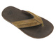 Skórzane Klapki, Japonki Męskie  - Alpine AD19MF001, Ciemnobrązowe